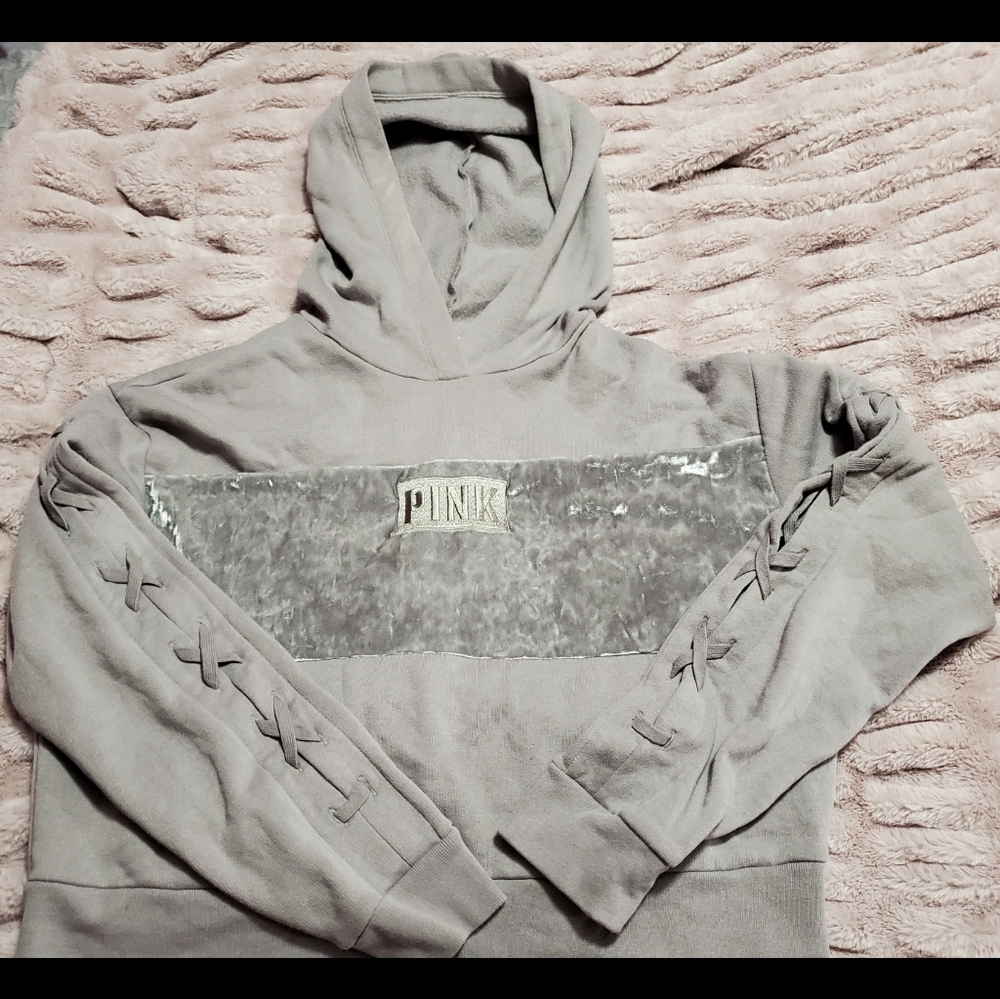 Y2K PINK Victoria's secret cropped hoodie Size S